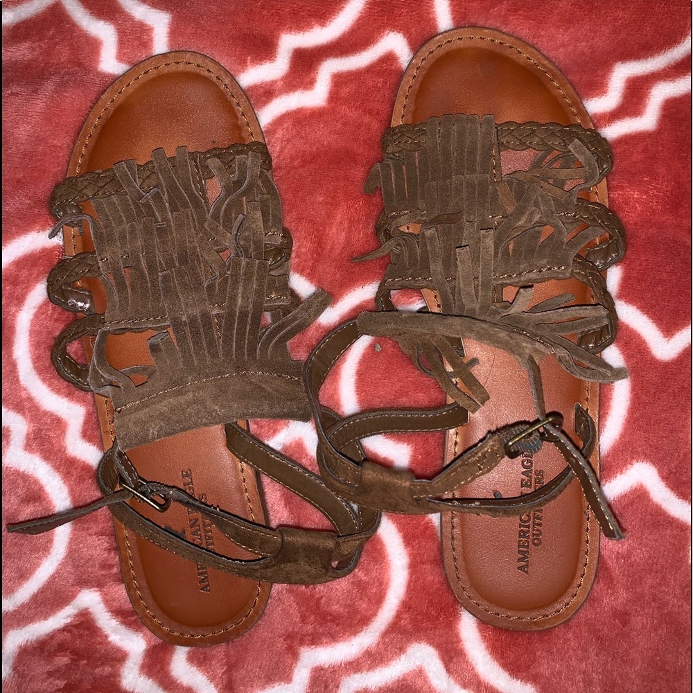 AE fringe sandals